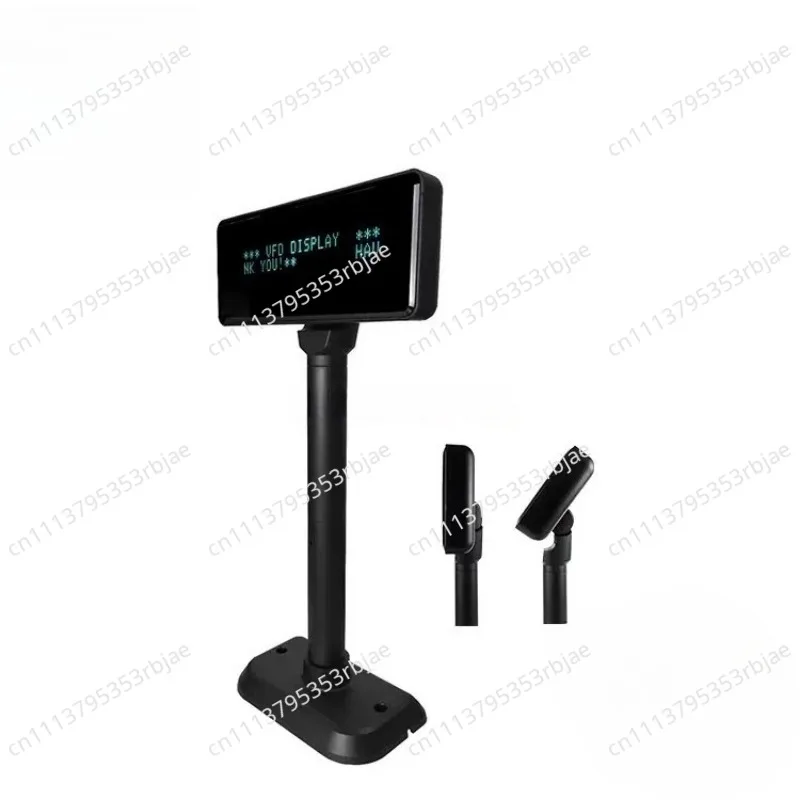 220V Customer Display POS Screen English Russian French Support RS232/USB Interface Black White Shell Visual Display