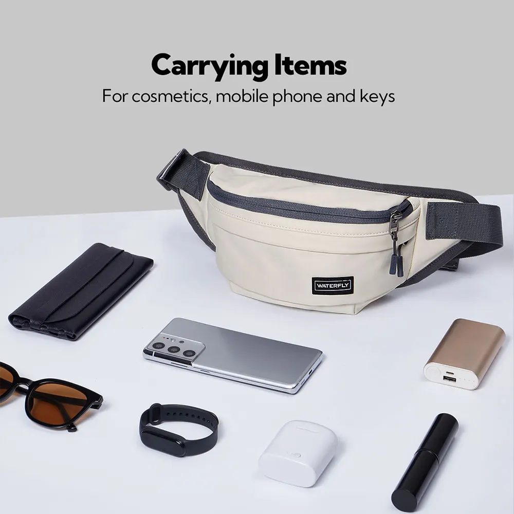 Waterfly fanny pack para homens e mulheres, resistente à água, grande, caminhadas, cintura, transporte de todos os telefones para correr, caminhada, viajar