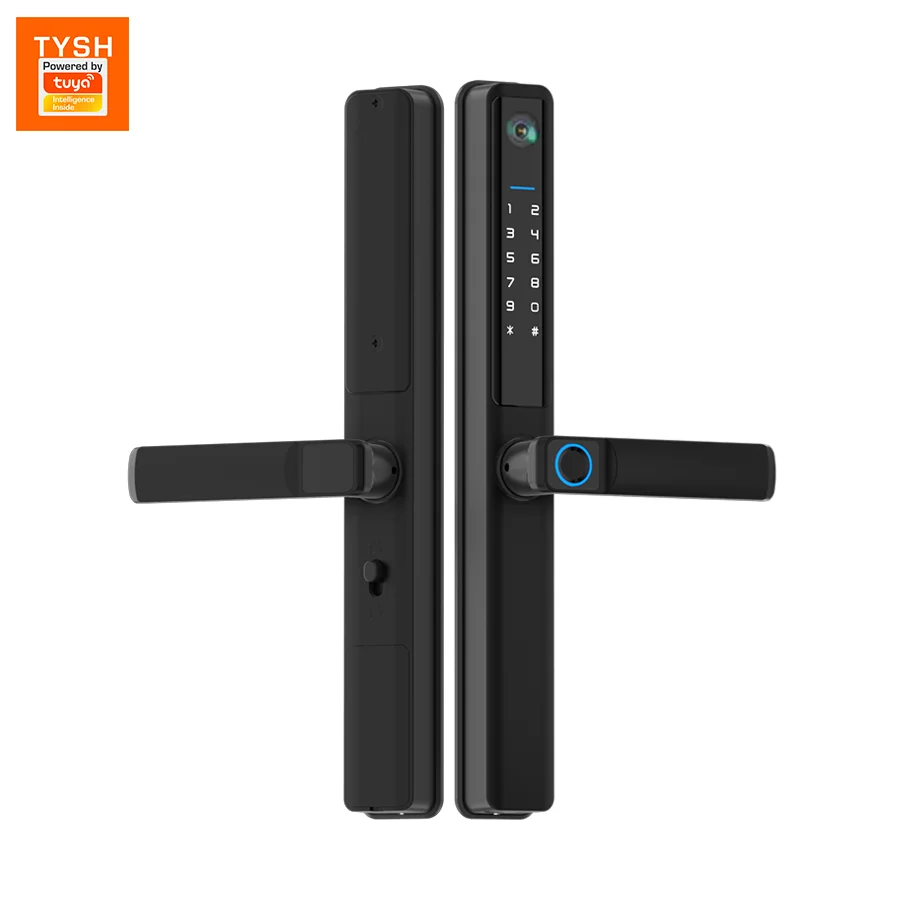 

TYSH Tuya Outdoor Aluminum Sliding Door Lock Digital Handle Electronic Fingerprint Tuya Waterproof Smart Locks