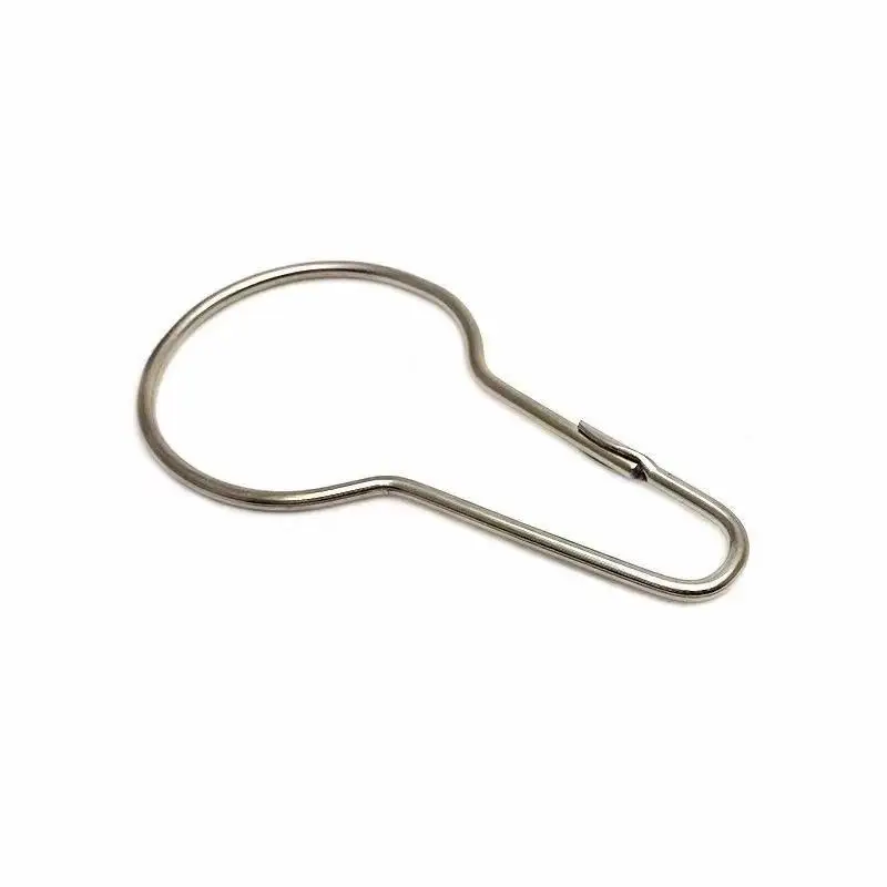 100pcs Metal C Ring Hook With Lock Gourd Type Hook Shower Curtain Curtain Wall Storage Curtain Hook Shower Curtain Accessories
