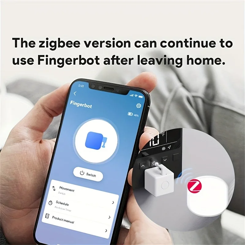 Tuya Zigbee Smart Fingerbot Plus Switch Button Pusher Touch Mode Fingerbot Smart Life App Voice Control Alexa Google Home Alice