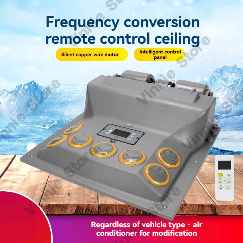Automotive Ceiling Air Conditioning 24V Harvester Excavator Vehicle Refrigeration Refitted Overhead Evaporator Assembly 12v