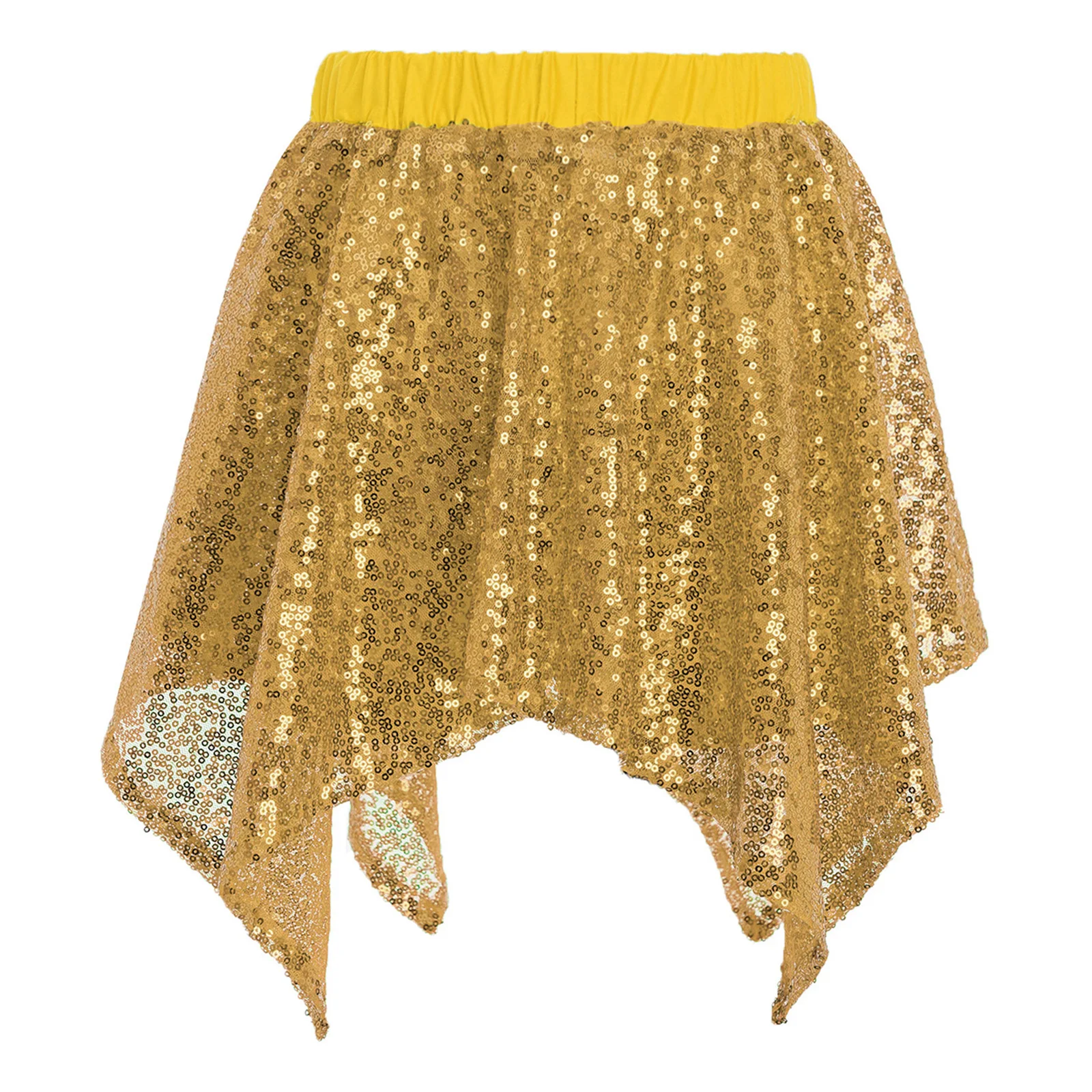 Jupes de danse Hip Hop pour filles, Costume de danse Jazz, paillettes brillantes, ourlet irrégulier, bas de danse de rue pour spectacle sur scène