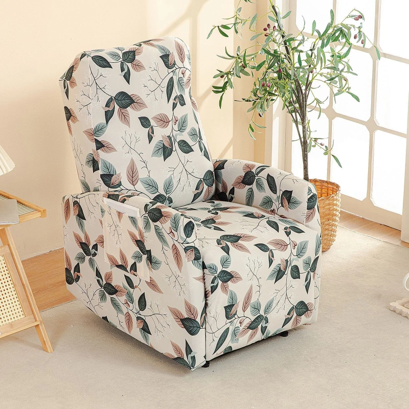 1set Printed Elastic Recliner Chair Cover Recliner Sofa Slipcover Couch Cover Armchair Slipcovers for Living Room Home Decor