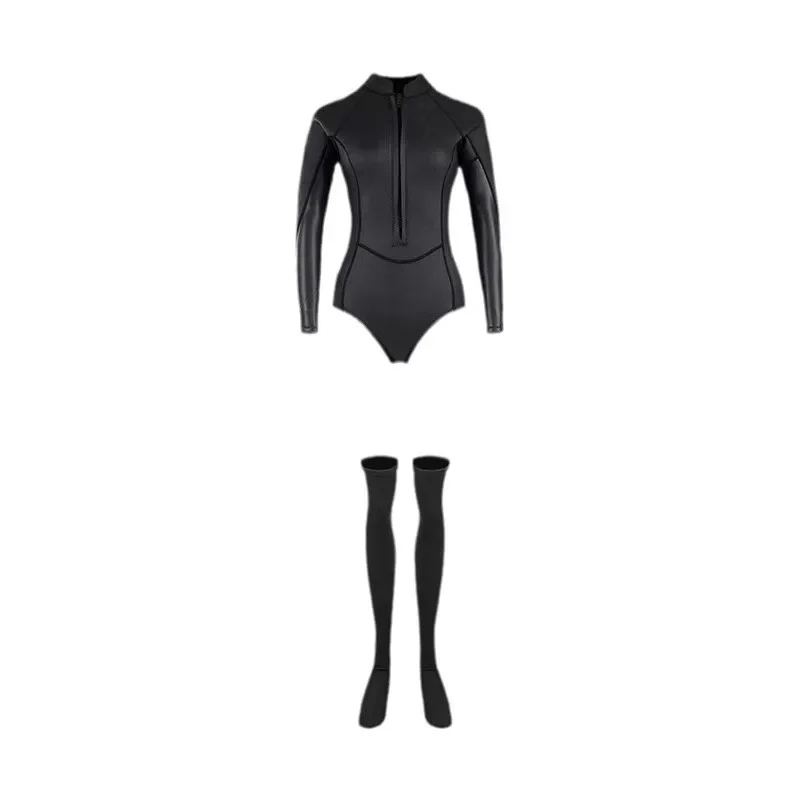 One-piece wetsuit, long-sleeved full body sunscreen, surf snorkeling suit, free diving suit