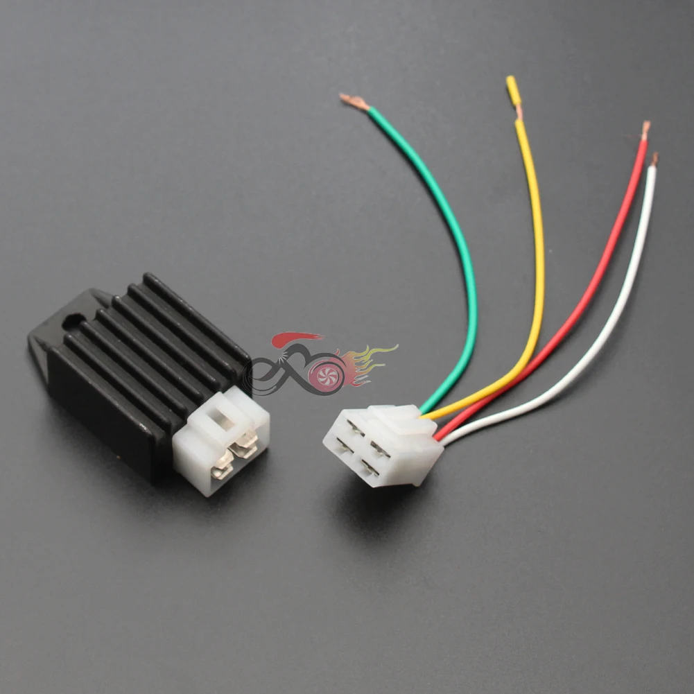 Voltage Regulator/Rectifier Cable Wire Connector 12v for GY6 4 Stroke Scooter ATV Quad TAOTAO Moped