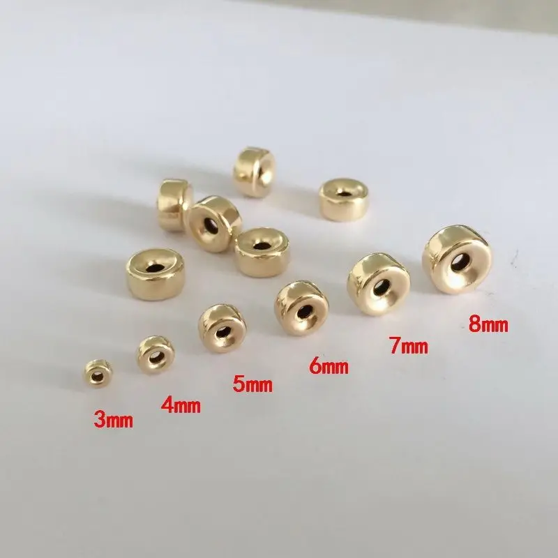 No Fade No Rust Wholesale High Quality Real 14K Gold Filled Rondelle Spacer Beads for Jewelry Making No Fade