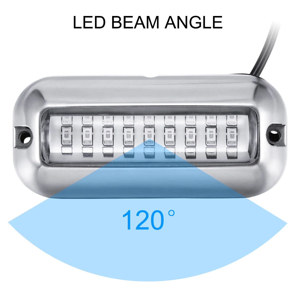 27 LED Stainless Steel Marine Navigation Light 50W Underwater Pontoon For Boat IP68 Waterproof Yachting Ship Fishing Night Lamp