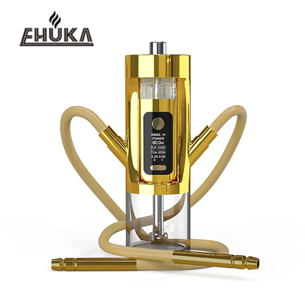 

EHUKA 2000MAH Electric Hookah Set Multifunctional Shisha Stainless Acrylic Hookah Shisha with LED Display
