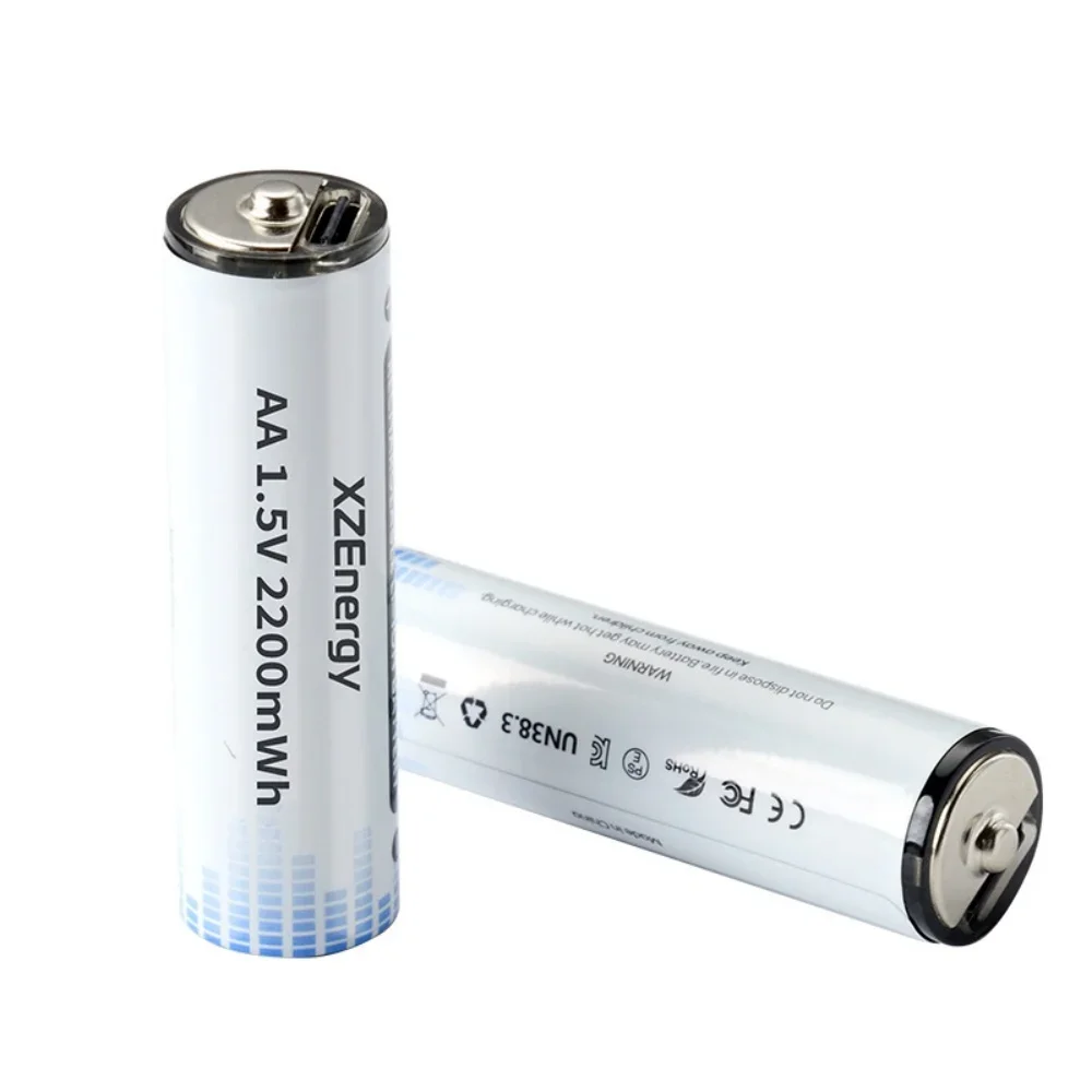 

4-20PCS 1.5V 2500mAh AA Rechargeable Lithium Battery with Real High Capacity USB-C Direct Fast Charge for Mic Toy Flashlight