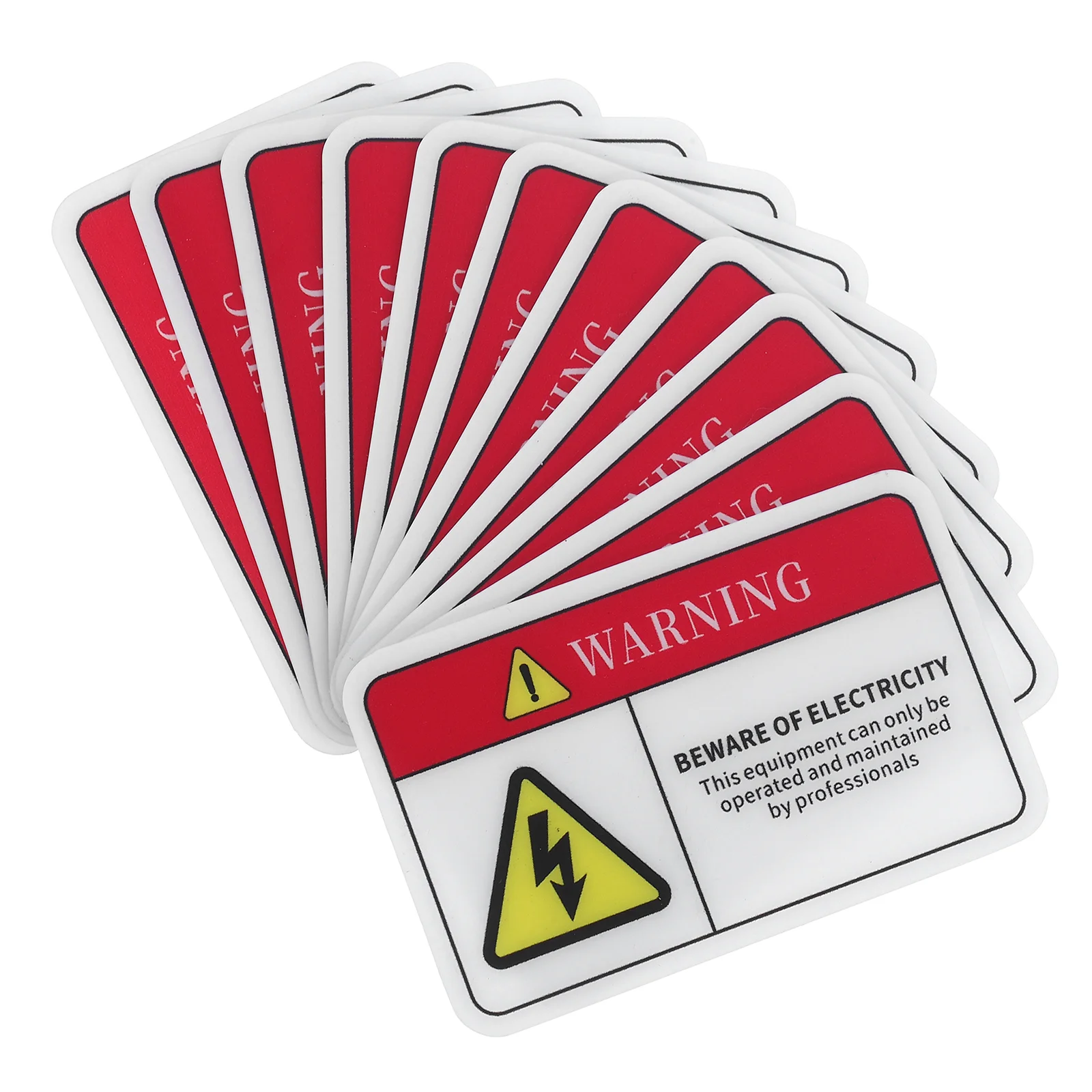 

10 Pcs Warning Stickers High Voltage Danger Sign Electricity Electromagnetic Electrical Panel Labels Pvc Accessories