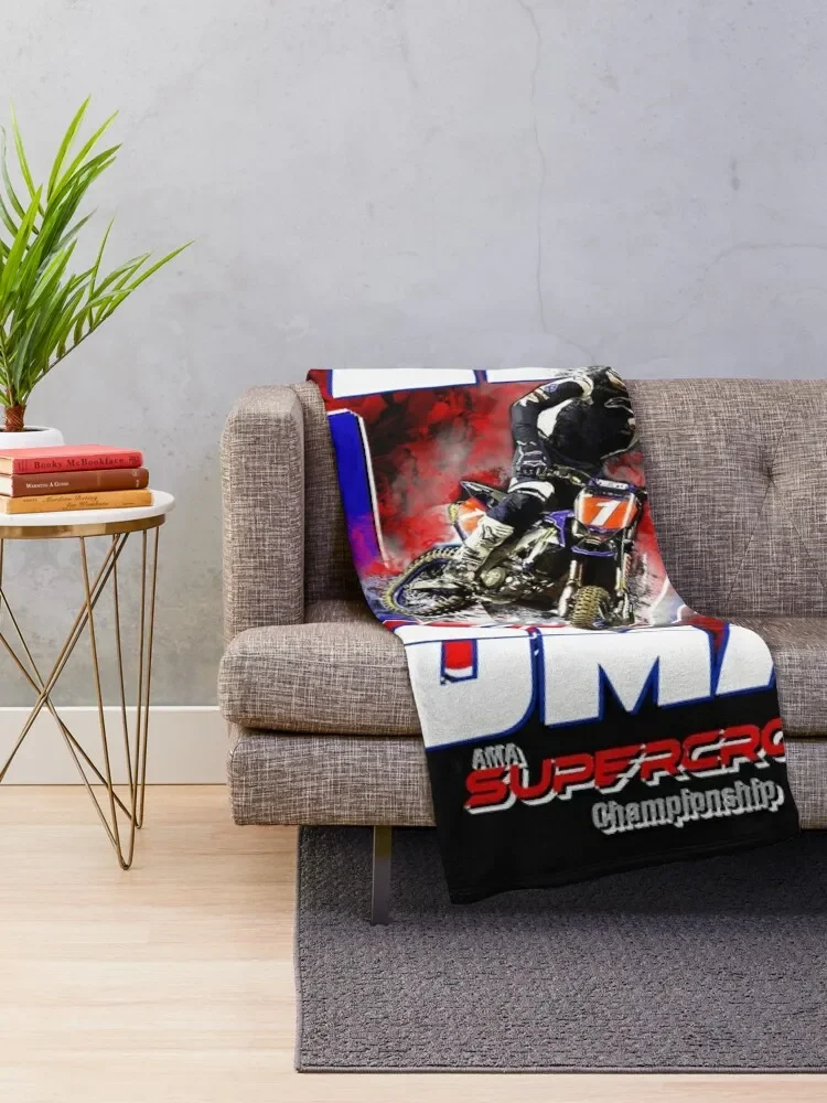 Eli Tomac #1Motocross Supercross- SUPERCROSS CHAMPION SUPERSTAR SUNDAYS TSHIRT Throw Blanket anime Sofa Blankets