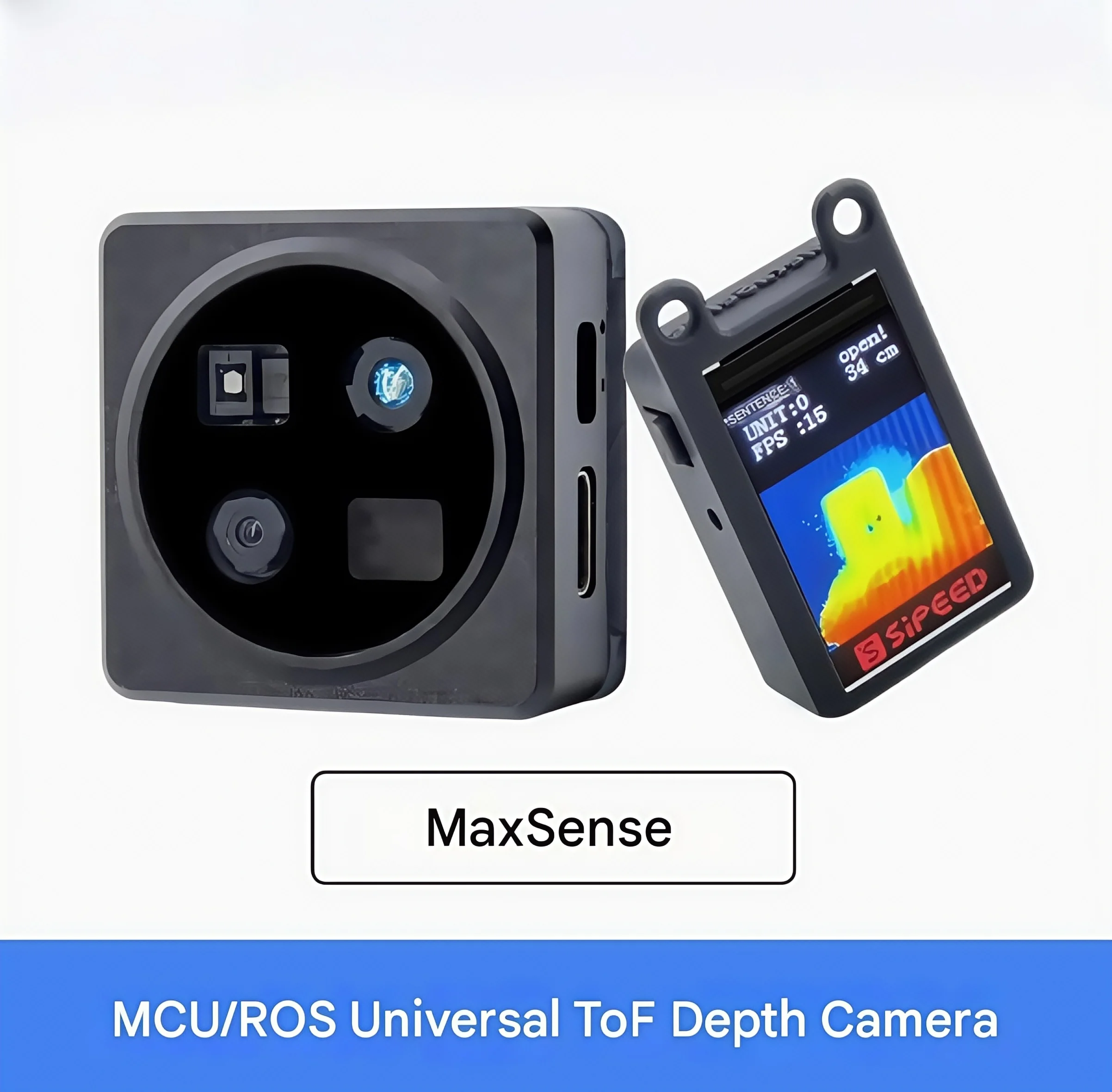 

Sipeed MaixSense A010/A075V RGBD TOF 3D Depth Vision MCU&ROS Camera
