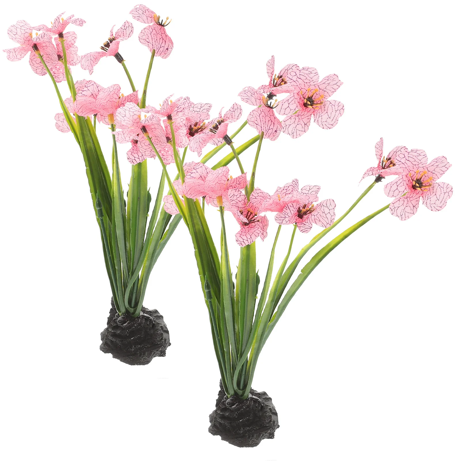 

2Pcs Compact Aquarium Plant Household Decor Lifelike Visual Effect Birthday Gift for Friends Fish Tank Decoration