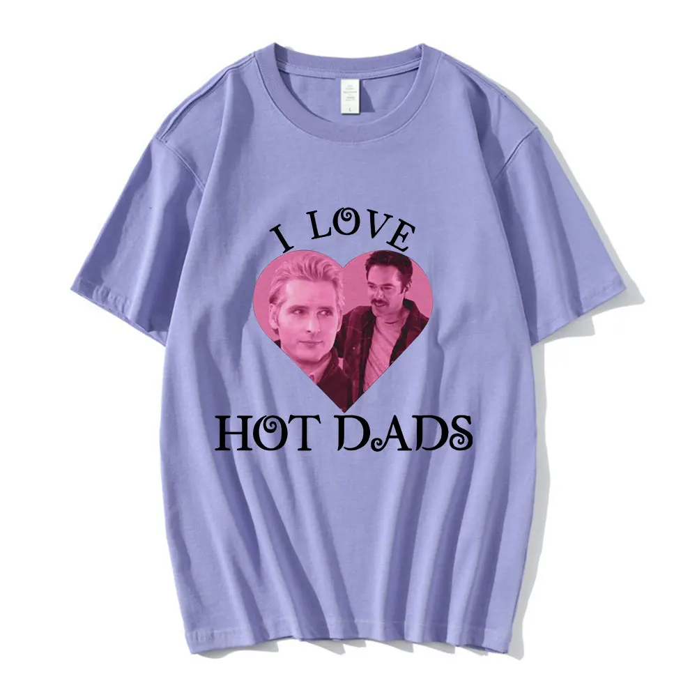 I Love Hot Dads T Shirt Twilight Saga Charlie Swan Carlisle Cullen T Shirts Men Women Clothing Casual Cotton Oversized T-shirts