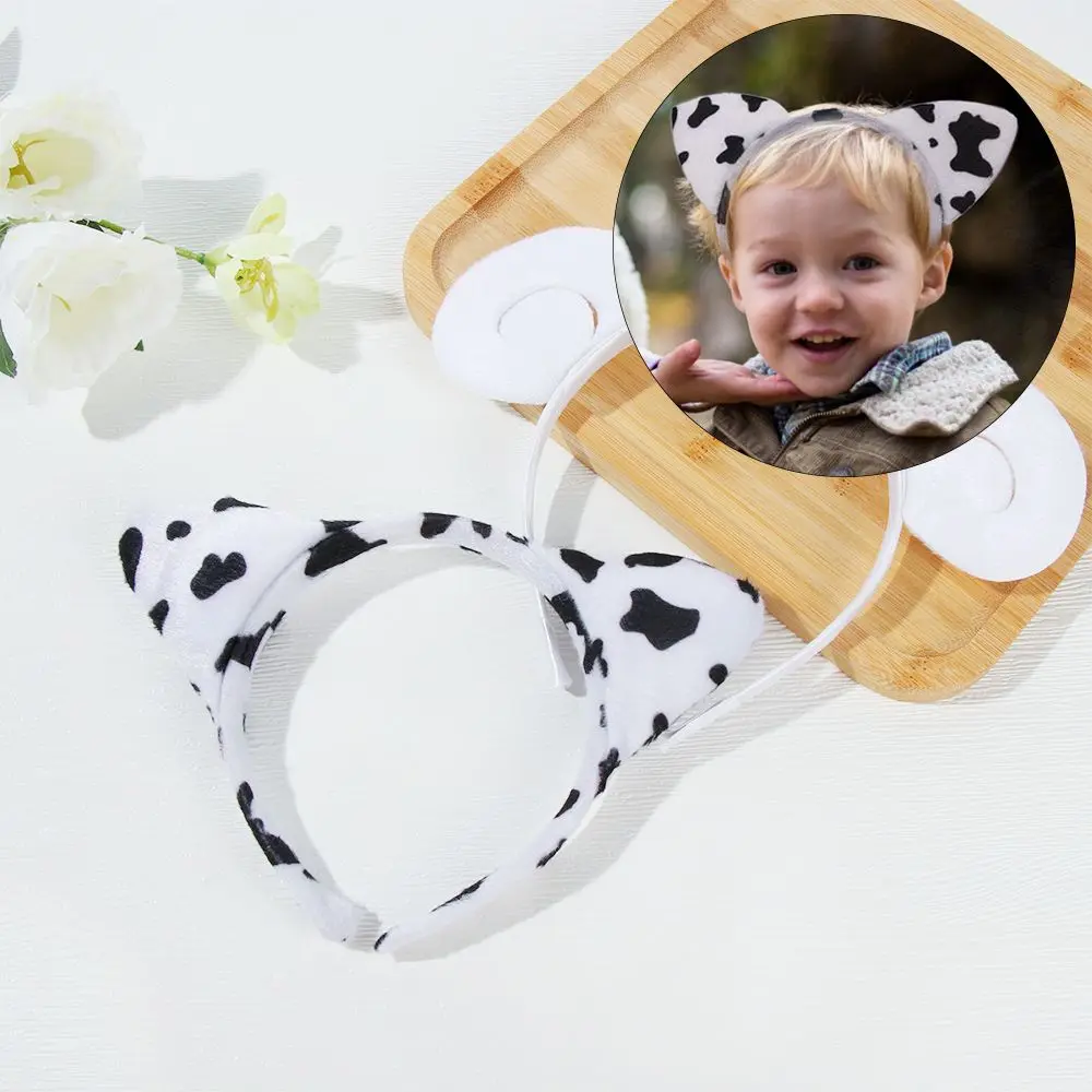Fashion Animals Ears Headband Cartoon Dog Zebra Hair Band Plush Hair Accessories Halloween Christmas Cosplay Theme Party Supply