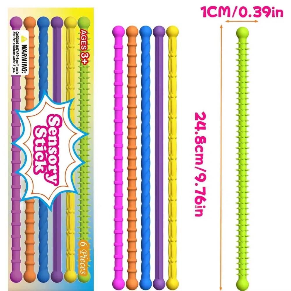 Textura de silicone diy tira sensorial extensível único silencioso descompressores anéis melhorando a atenção macarrão elástico