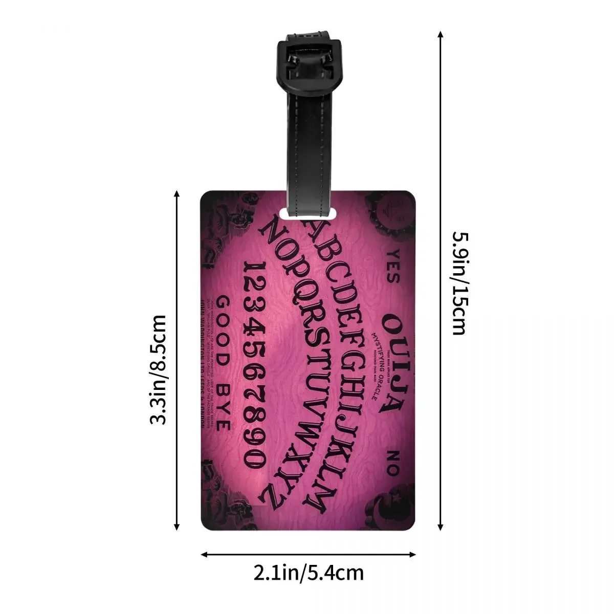Pink Ouija Board Luggage Tags Suitcase Accessories Travel Cute Baggage Boarding Tag Label Holder ID Name Address