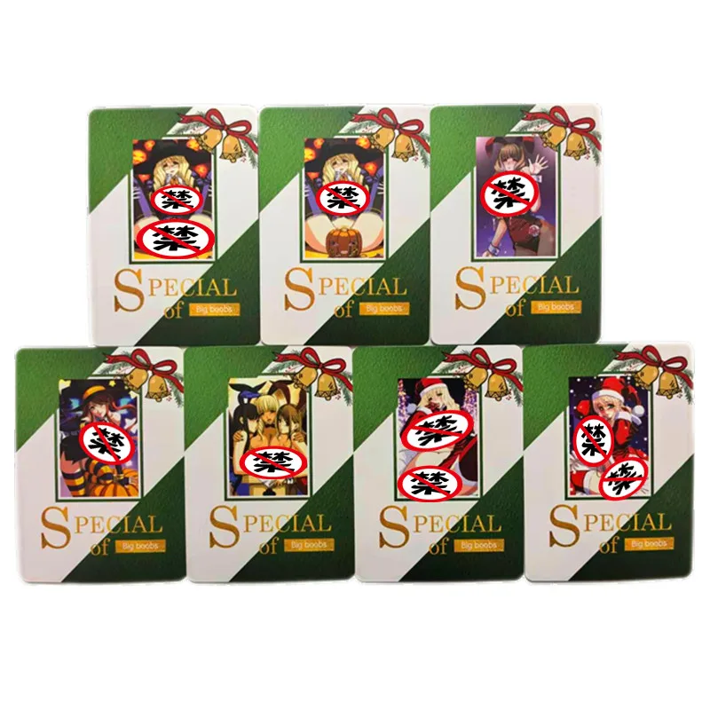 

7 шт./компл., самодельная сексуальная карта для взрослых, персонаж аниме, волшебник, Рождественская богиня 18+ ACG, телесная карта, игрушка, подарок, игровая коллекционная карта