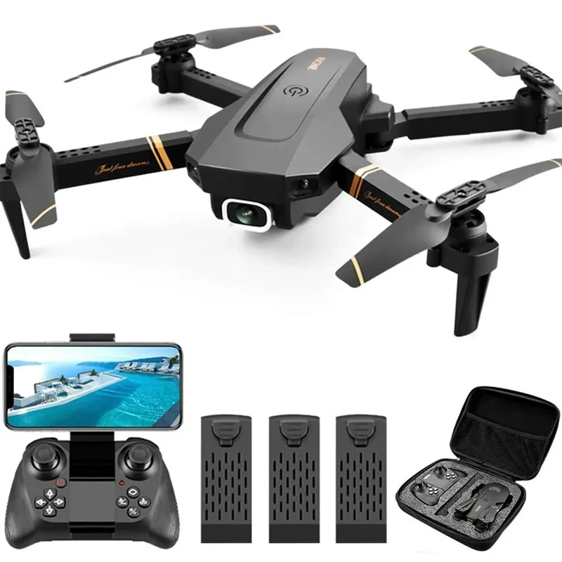 4DRC V4 Drone RC Drone 4k HD Wide Angle Dual Camera WIFI FPV Drone Foldable Quadcopter 1B/2B/3B Gift Toys