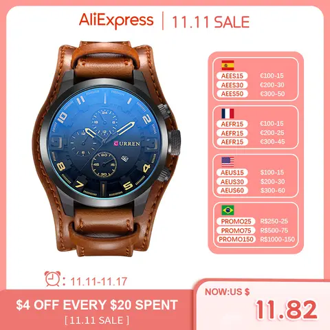 Luxury Men's Quartz Watch Waterproof Curren