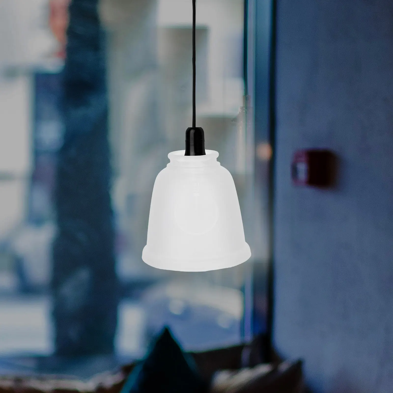 Glass Lampshade Small Bell Replacement Decorative Light Cover Ceiling Fan Chandelier Light Shade Glass Pendant Lamp Cover