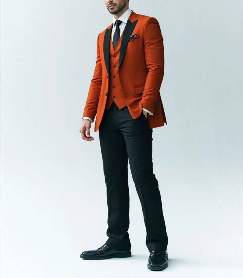 

Mens Suits 3 Piece Slim Fit Men's Regular Suit for Men Tuxedo Suit for Wedding Homecoming Prom Pants Vest Set