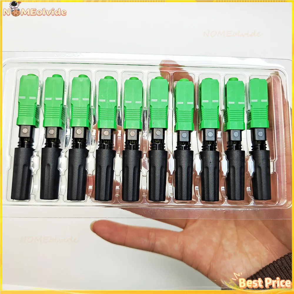 

100PCS FTTH quick connector Embedded SC APC Fiber Optic Fast Connector single-mode SCAPC fiber optic connector