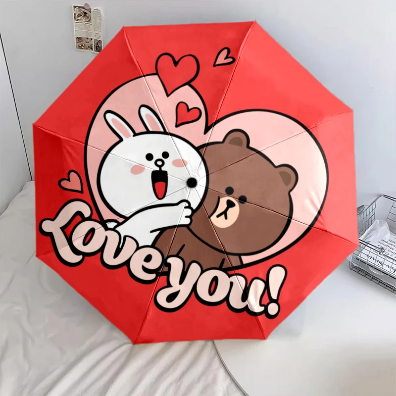 brown-cony-love-umbrella-brown-cony-fan-cute-umbrella-ideal-giftchl