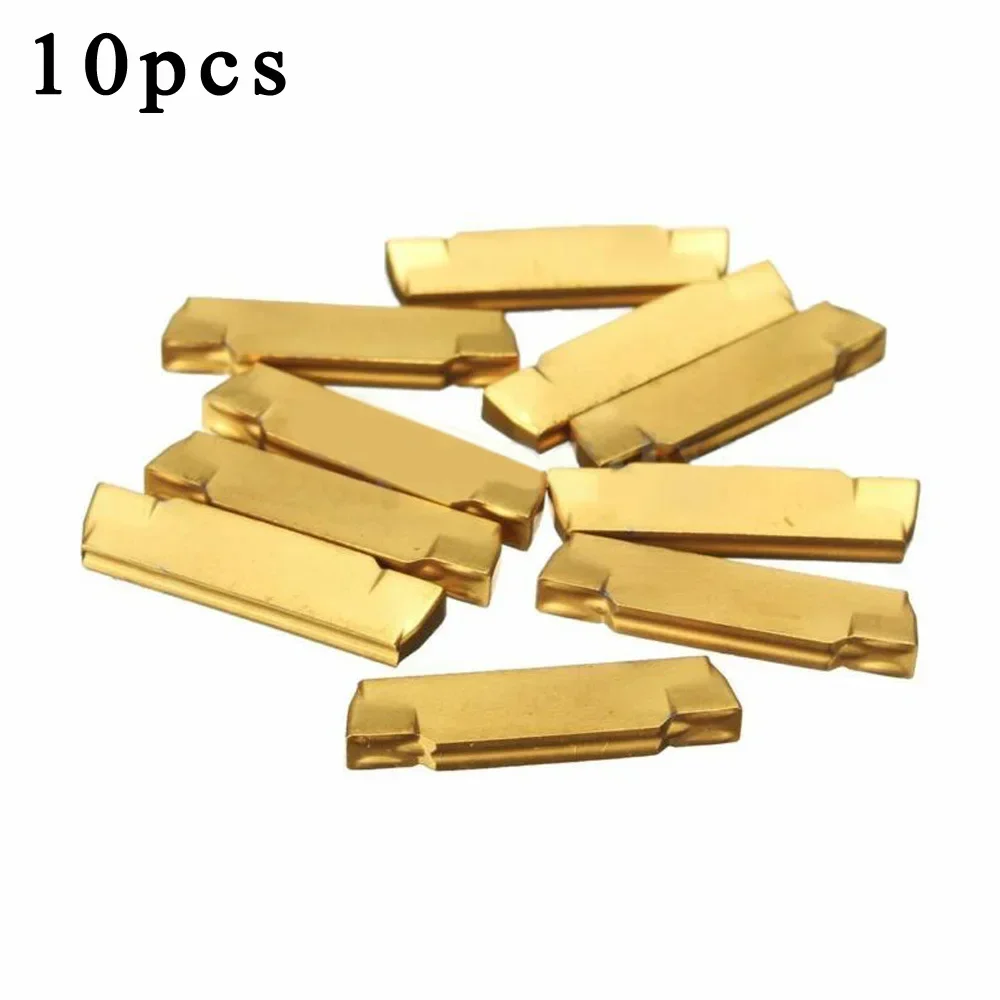 10Pcs Inserts Carbide Cutter For MGEHR MGIVR Gold Grooving Metalworking Set Slotting Equipment Practical Useful