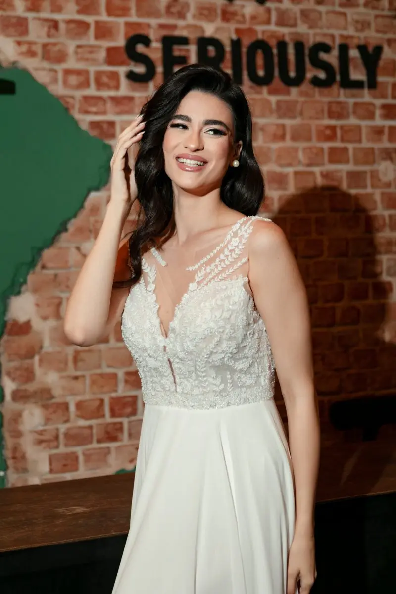 فساتين زفاف بوهو للنساء فستان العروس على شكل حرف v بدون ظهر مزين بالدانتيل فساتين زفاف Vestidos De Novia 2025 مخصصة #3