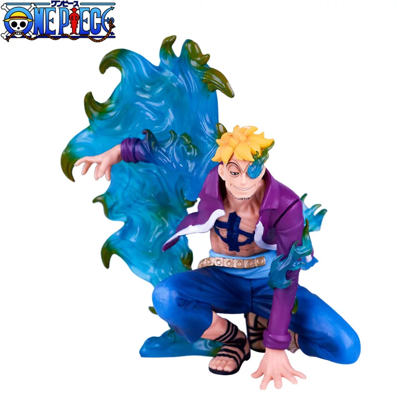 One Piece Squatting Marco Undying Phoenix Statue Action Figurine Desk Collectible Anime Model Toys Figurki Prezent 18,5 cm