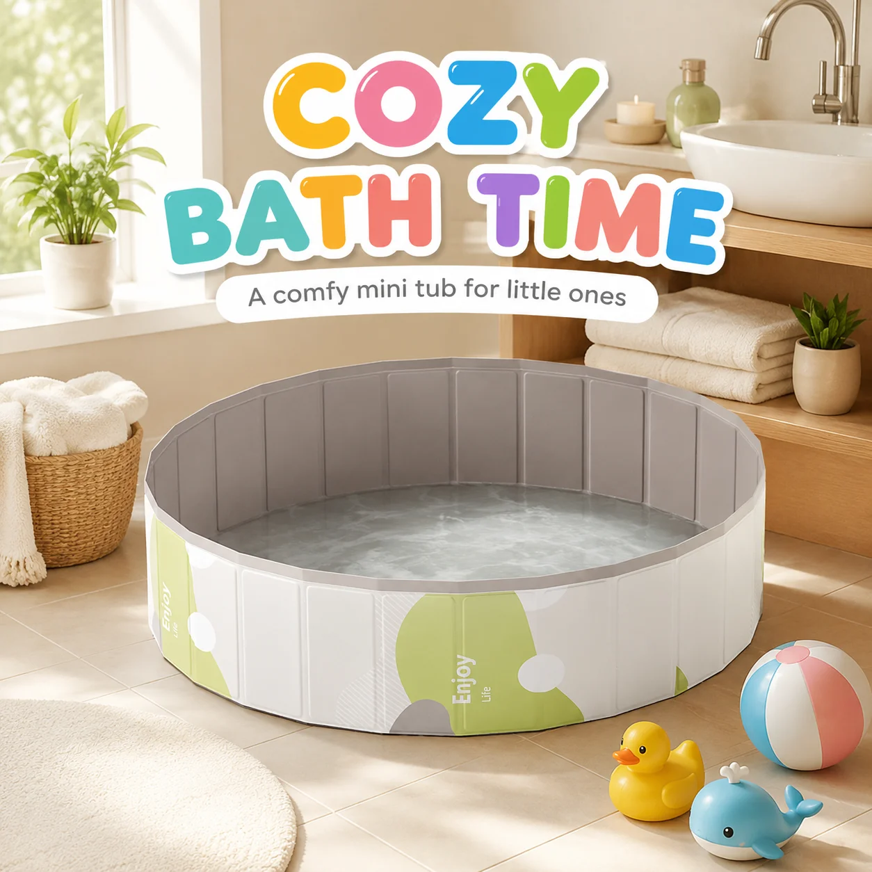 1PC Foldable Bathtub, Portable Swimming Pool, Ball Pit Toy Indoor Outdoor Splash Pool for Adults