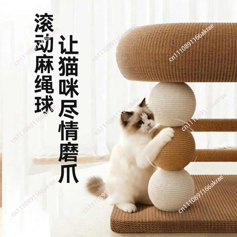 Cat climbing frame household small apartment does not occupy an integrated cat toy  scratching board