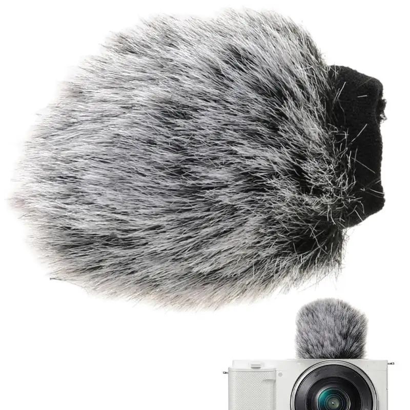 

Camera Wind Muff Furry Microphone Wind Cover Microphone Wind Muff Camera Mic Windshield For Most Vlog Cameras