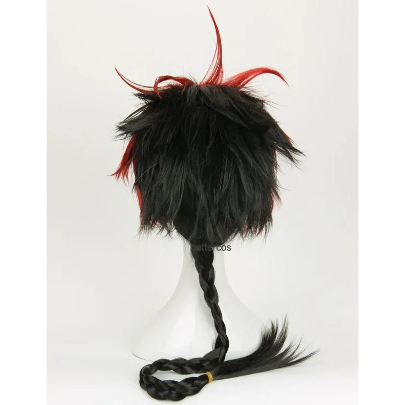 كوسبلاي @ سيراف أوف ذا إند كراولي أوسفورد باروكات كوسبلاي على غرار أسود أحمر مضفر مقاومة للحرارة شعر مستعار اصطناعي + شعر مستعار Capcospl