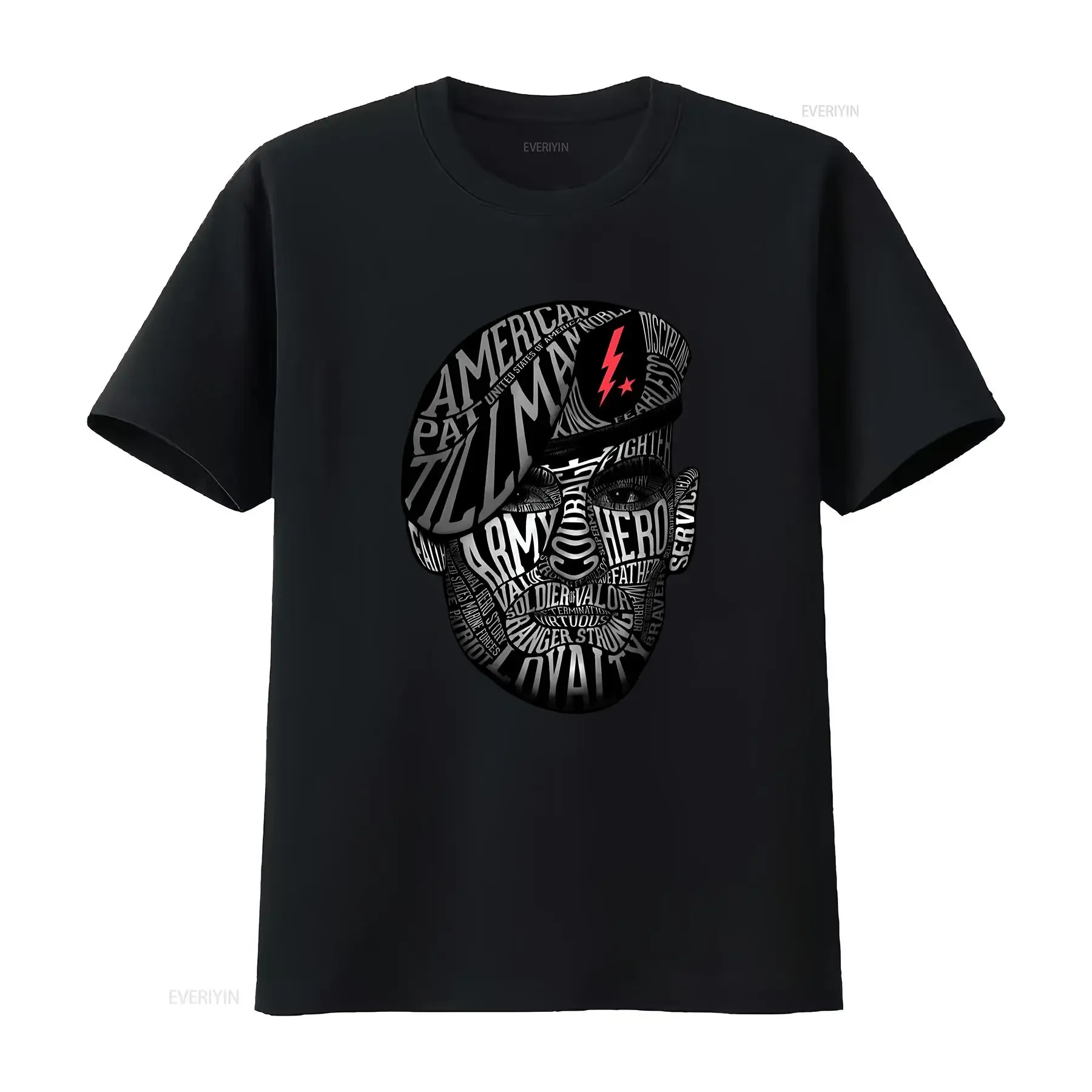 Mens PAT TILLMAN Tribute Poly Jersey Men's T Shirt vintage Washed Stylish homme Breathable Versatile Soft designer clothes