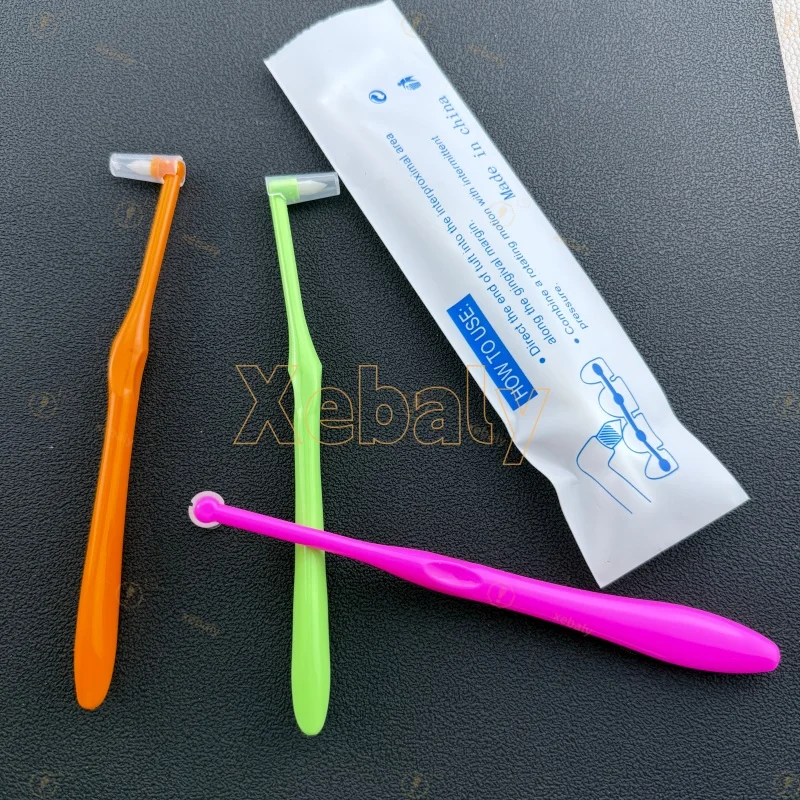50Pcs Orthodontic Single Head Interdental Brush Toothbrush Small Head Soft Hair Correction Teeth Braces Oral Care Dental Floss