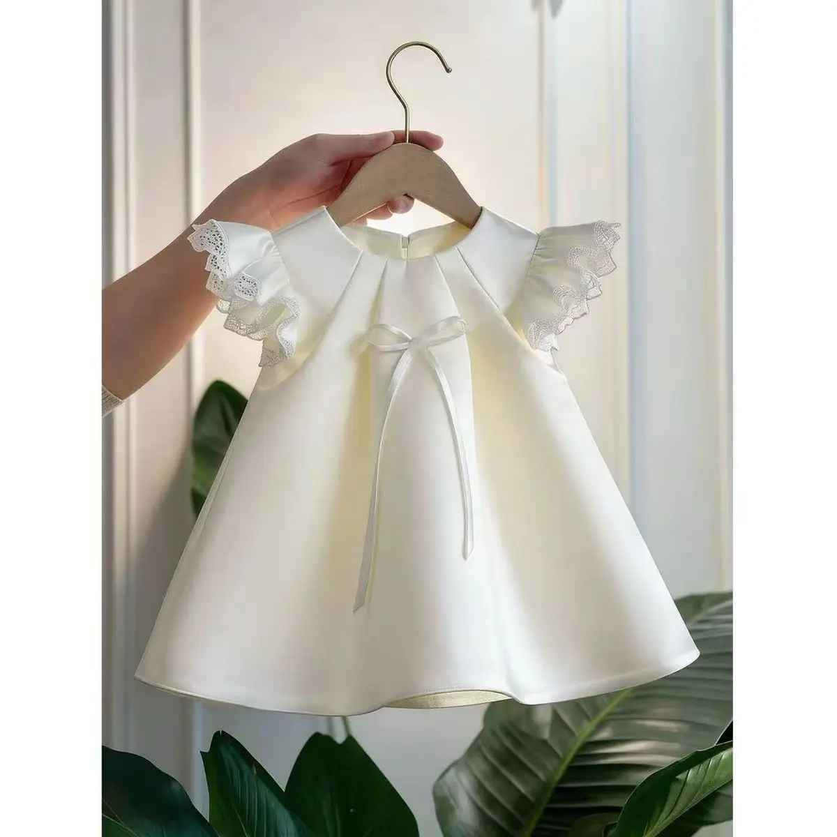 Princess Dress for Girls Baby Girl's Summer New Style White Elegant Sleeveless Dress Children's Fashion Outfit for Kids