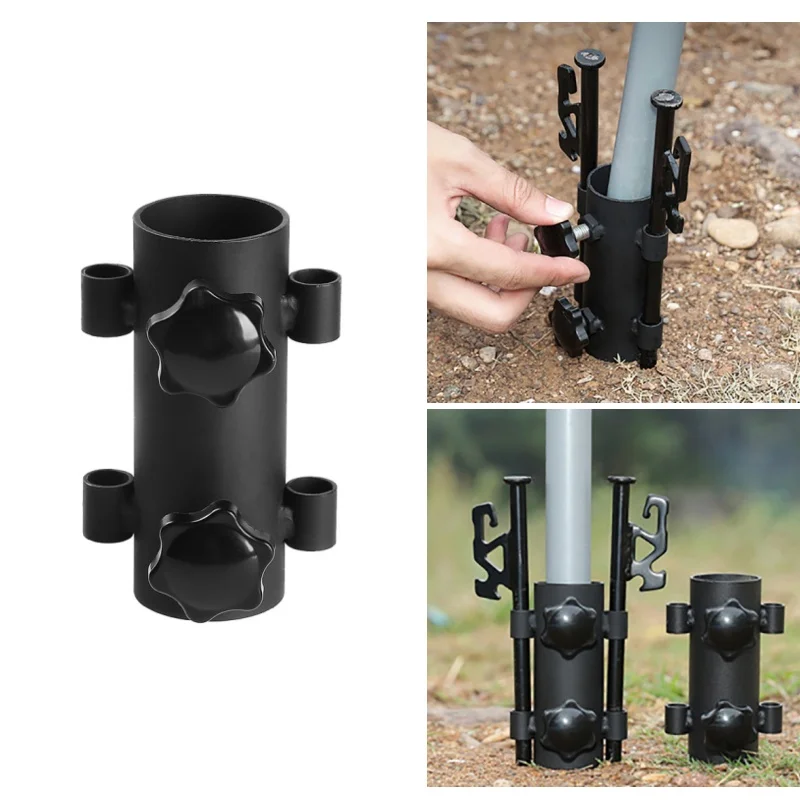 

Tent Canopy Holder Adjustable Camping Awning Rod Holder Stainless Steel Windproof Outdoor For Hiking Fishing Tent Accessories