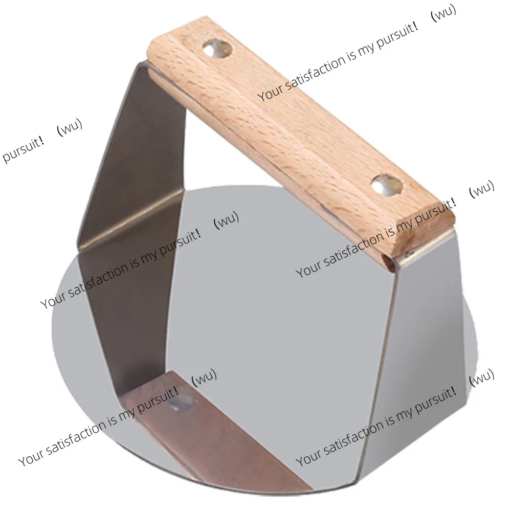Manual platen, square or round burger press for frying pans, barbecue kitchen accessories