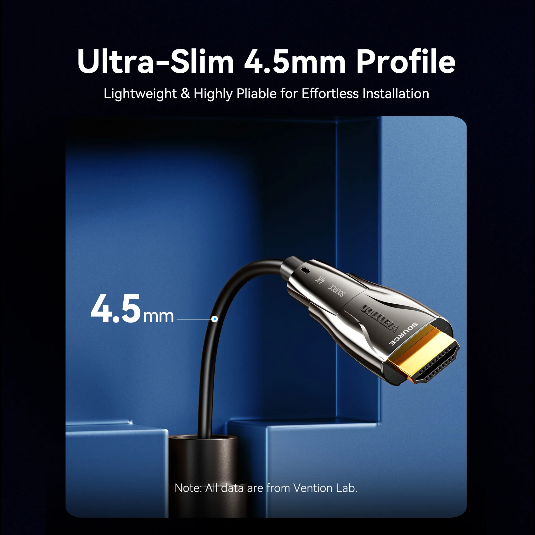 Волоконно-оптический кабель Vention HDMI 2.0, съемный HDMI-D + A 4K при 60 Гц для Xiaomi TV Box, ноутбука, PS5, проектор, HDMI-совместимый кабель