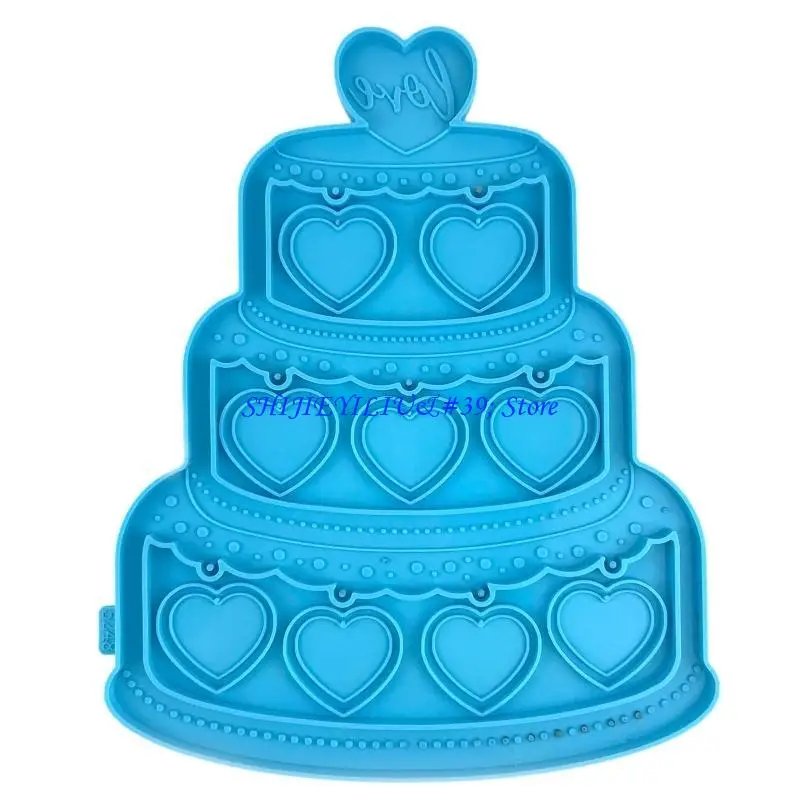 

E21F торт любовь фоторамка падение клей плесень Diy Рождественский декор торт любовь фоторамка кулон настольный орнамент форма