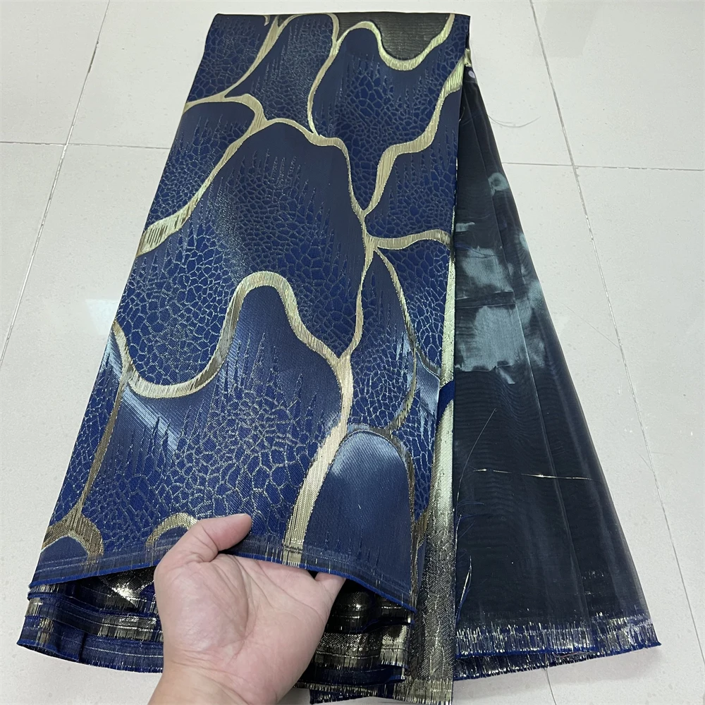 

High Quality 2025 African Nigerian Organza Embroidery Tulle Lace Fabric Guipure Party Gown Dress Brocade Jacquard 5Yard YXZ185