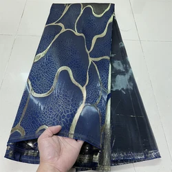 High Quality 2025 African Nigerian Organza Embroidery Tulle Lace Fabric Guipure Party Gown Dress Brocade Jacquard 5Yard YXZ185