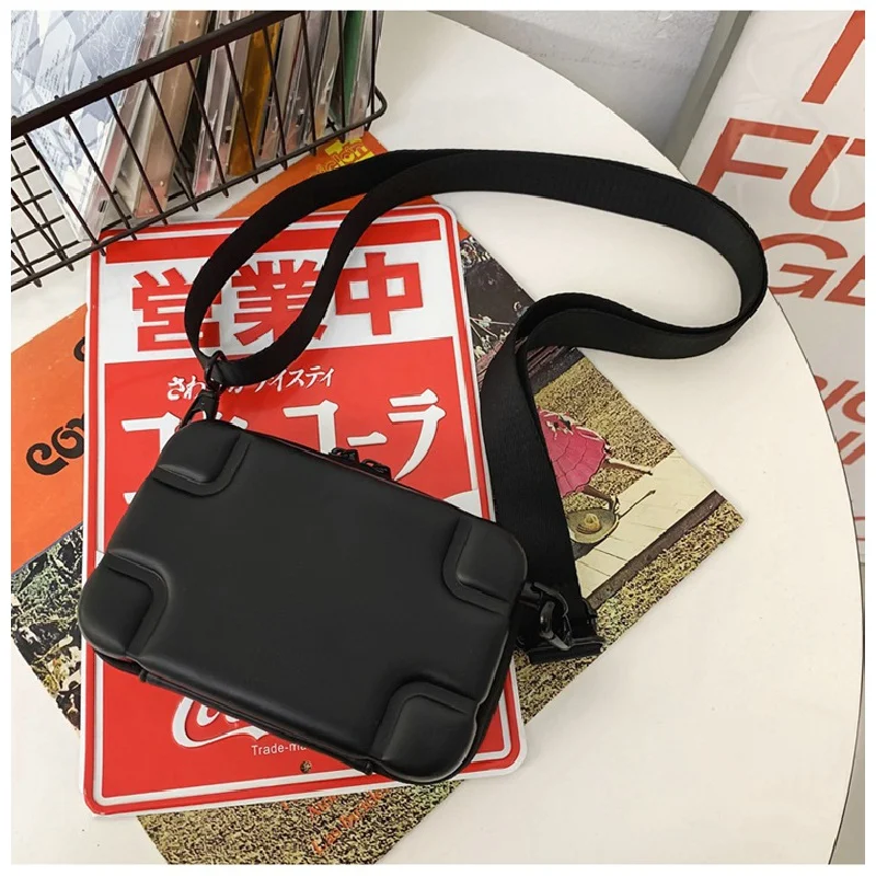 

Fashion Street Men's Shoulder Messenger Bag Small Women Square Box Bag Travel Male Crossbody Phone Bags Casual Handbag