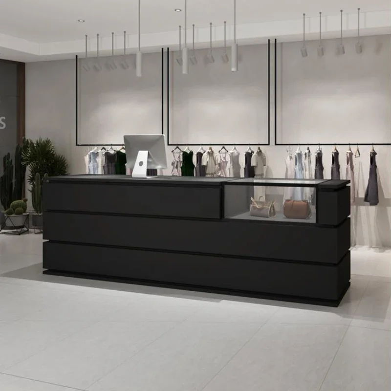 

Counter Reception Desks Stylish Black Luxury Front Reception Office Counter Desks Design Modern Mostrador Negocio Bar Furniture