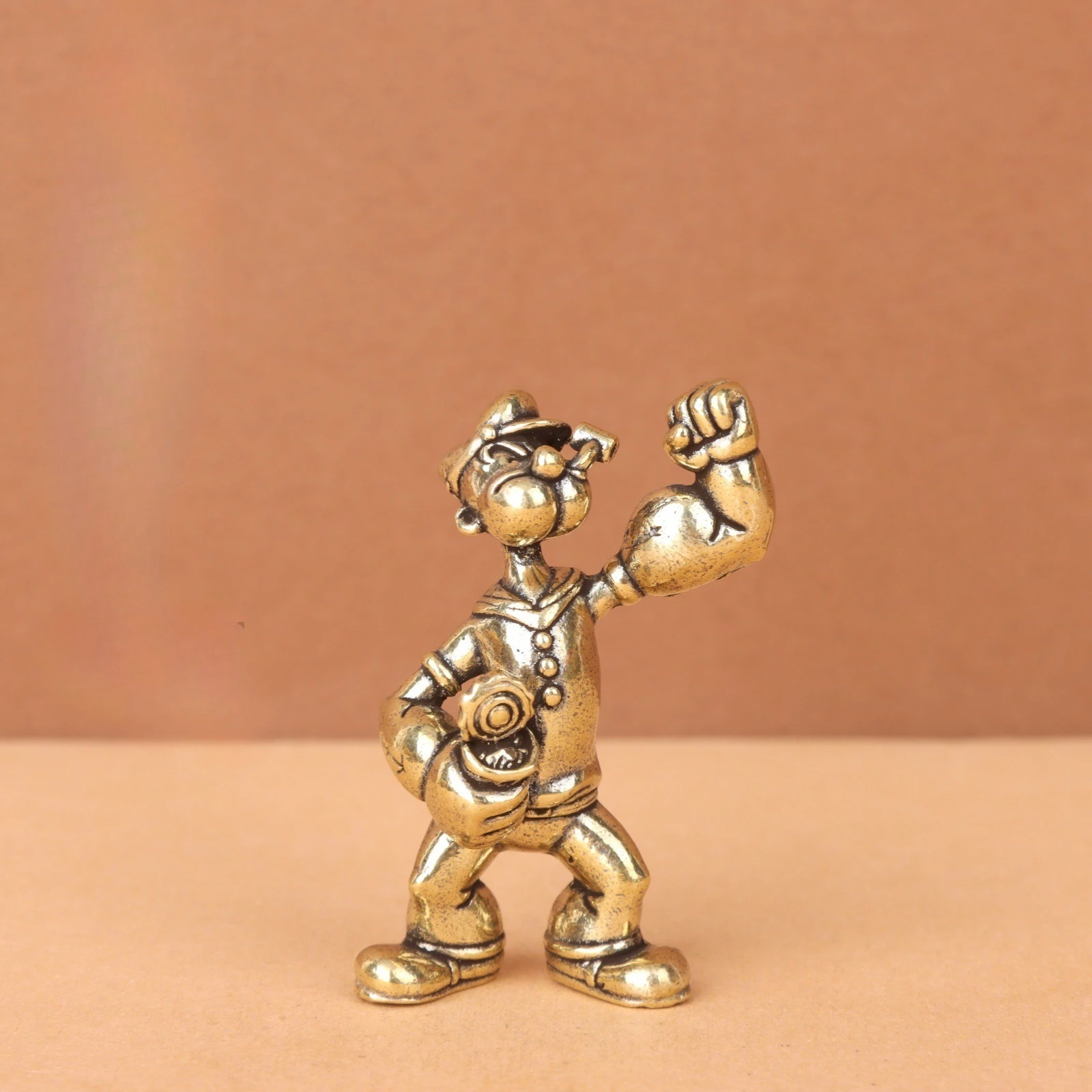 Brass Statue Popeye Figure Home Decor Office Desk Tea Table Art Decoration Car Home Desktop Decoration
