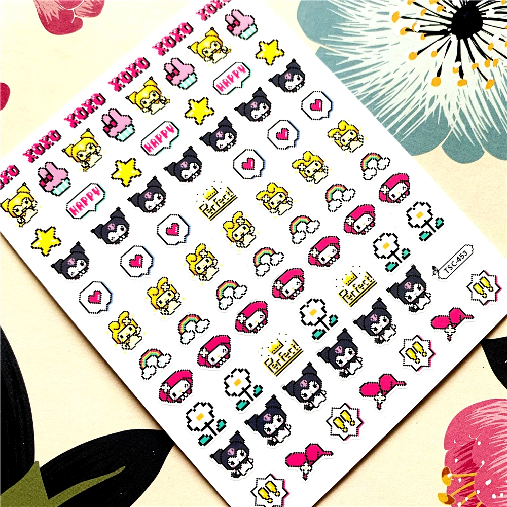 TSC-154 TSC-444 Cute cartoon characters DIY 3D Back glue  Nail sticker  Nail art