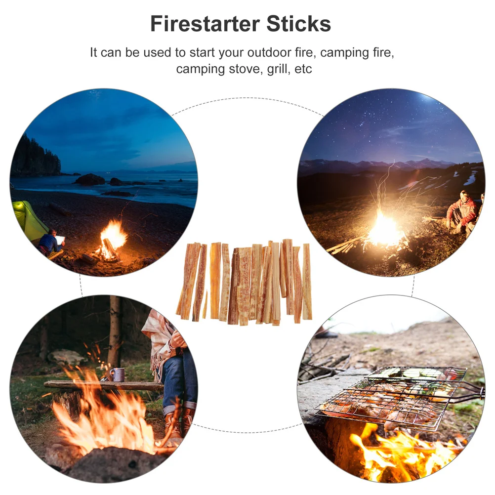 

1Set Wood Kindling Natural Dried Outdoor Firewood Sticks Instant Flame Starters Camping Hiking Fire Starters Survival Kit